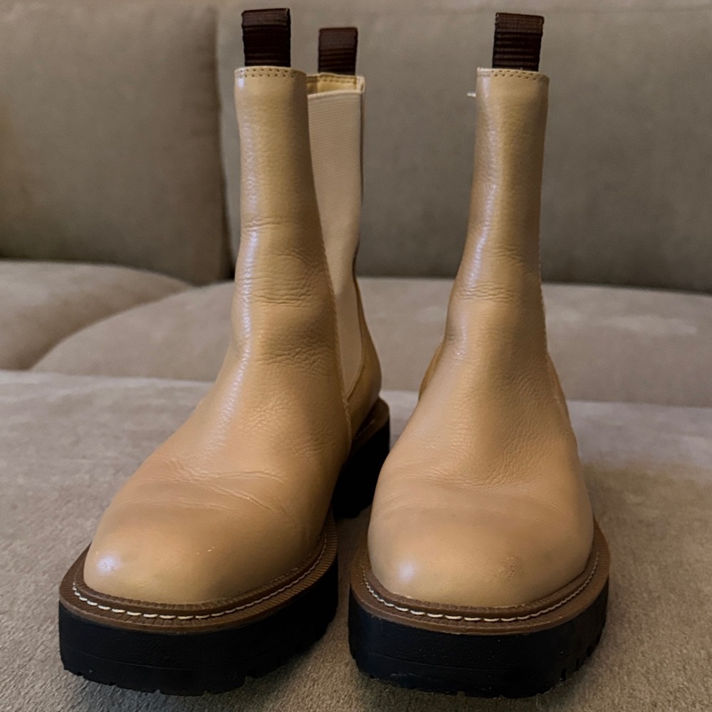 Sam Edelman Tan Combat & Moto Boots